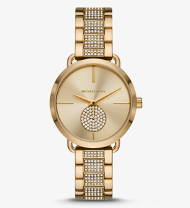 Mini Portia Pavé Gold-Tone Watch