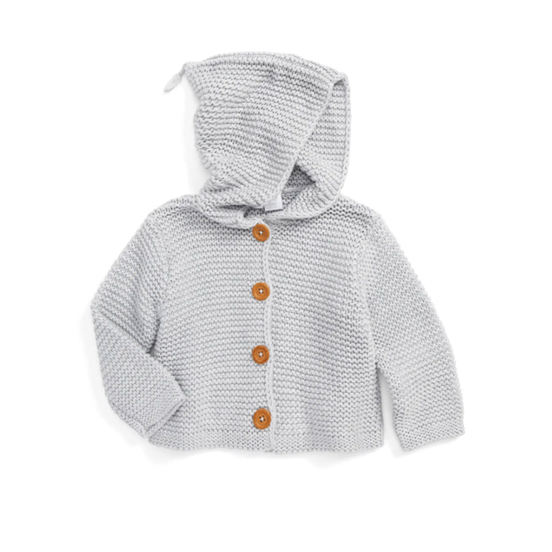 Nordstrom Baby Organic Cotton Hooded Cardigan