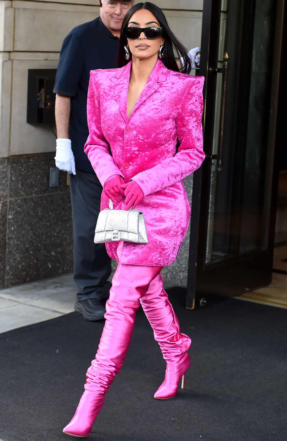 OMG! Kim K. Just Wore Color for the 1st Time Since the Met Gala
