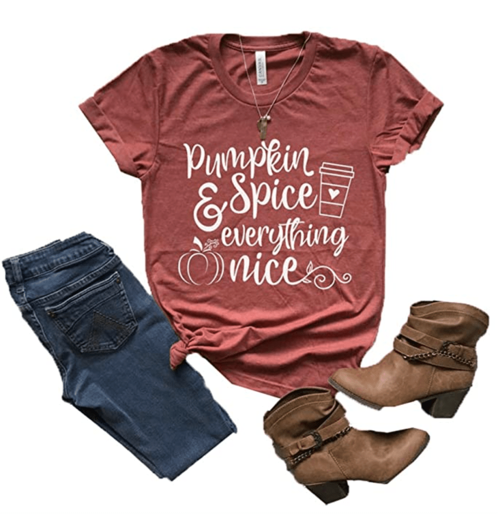 SONGTY Pumpkin Spice and Everything Nice Fall T-Shirt
