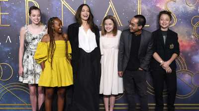 Veja Angelina Jolie posando com cinco de seus filhos na estreia de ‘Eternos’
