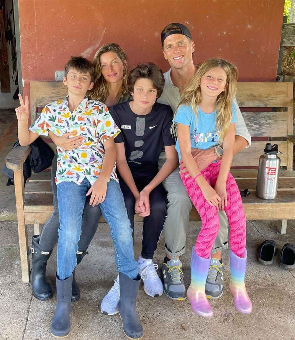 Tom Brady and Gisele Bundchen Kids Support Dad During Patriots Game