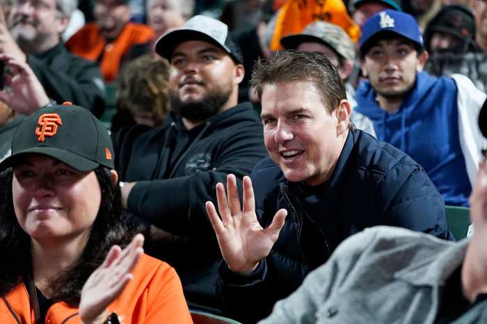 Tom Cruise Bonds With Son Connor LA Dodgers Game