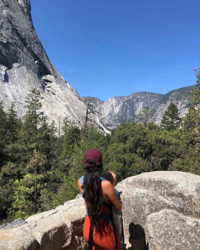 Vanessa Morgan Hikes in Yosemite National Park With Son River