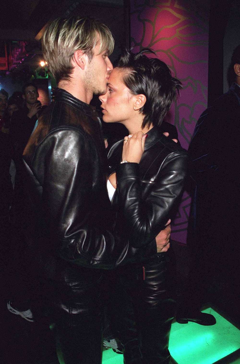 Victoria Beckham David Beckham Coordinated Clothing 1999 All Leather Versace 2