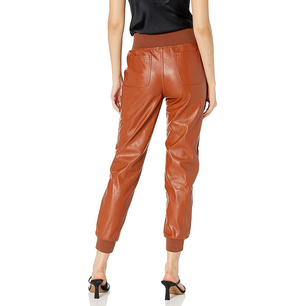 kendall-kylie-faux-leather-joggers-nutmeg