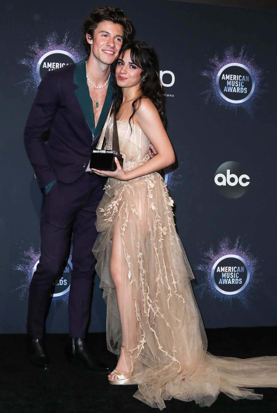 2019 American Music Awards Press Room Camila Cabello and Shawn Mendes Best Couple Style Moments