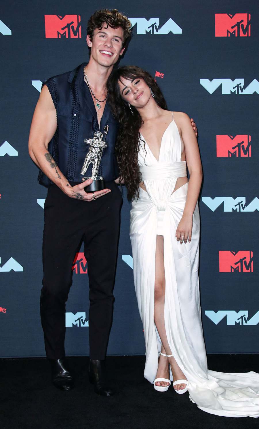 2019 MTV Video Music Awards Press Room Camila Cabello and Shawn Mendes Best Couple Style Moments