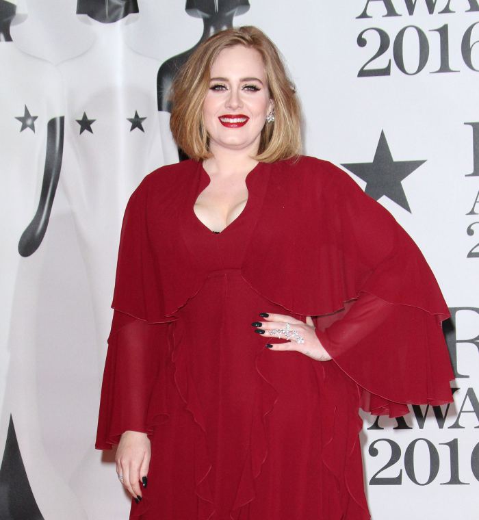 Adele Brit Awards Red Dress