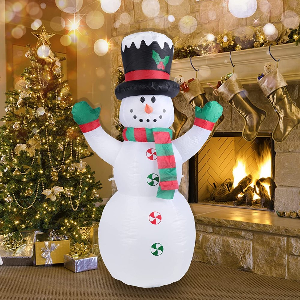 Afirst 4ft Inflatable Christmas Snowman Decoration