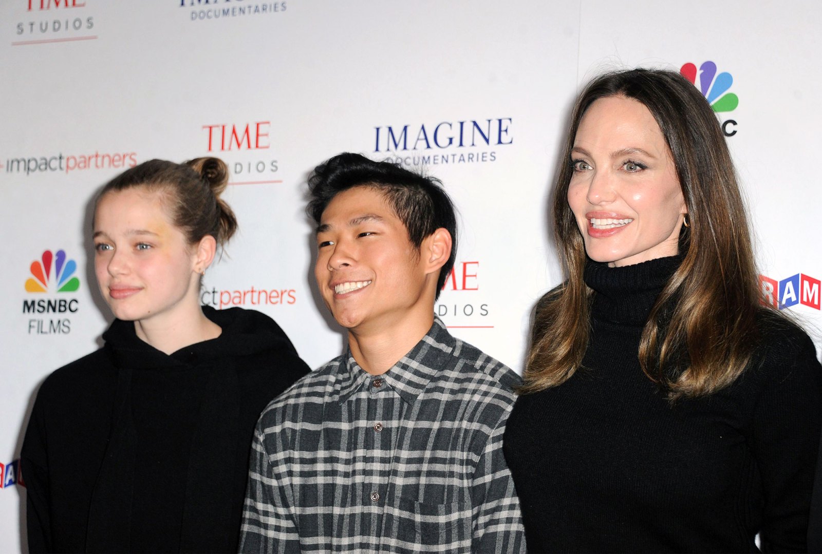 Angelina Jolie Brings Shiloh and Pax to Paper and Glue Documentary Premiere