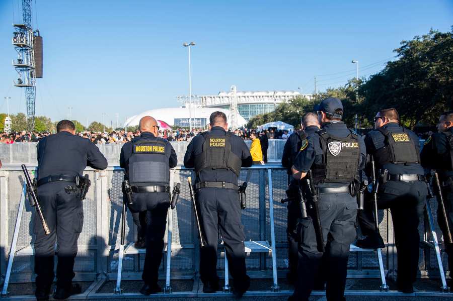 Security at the 2021 Astroworld Festival.