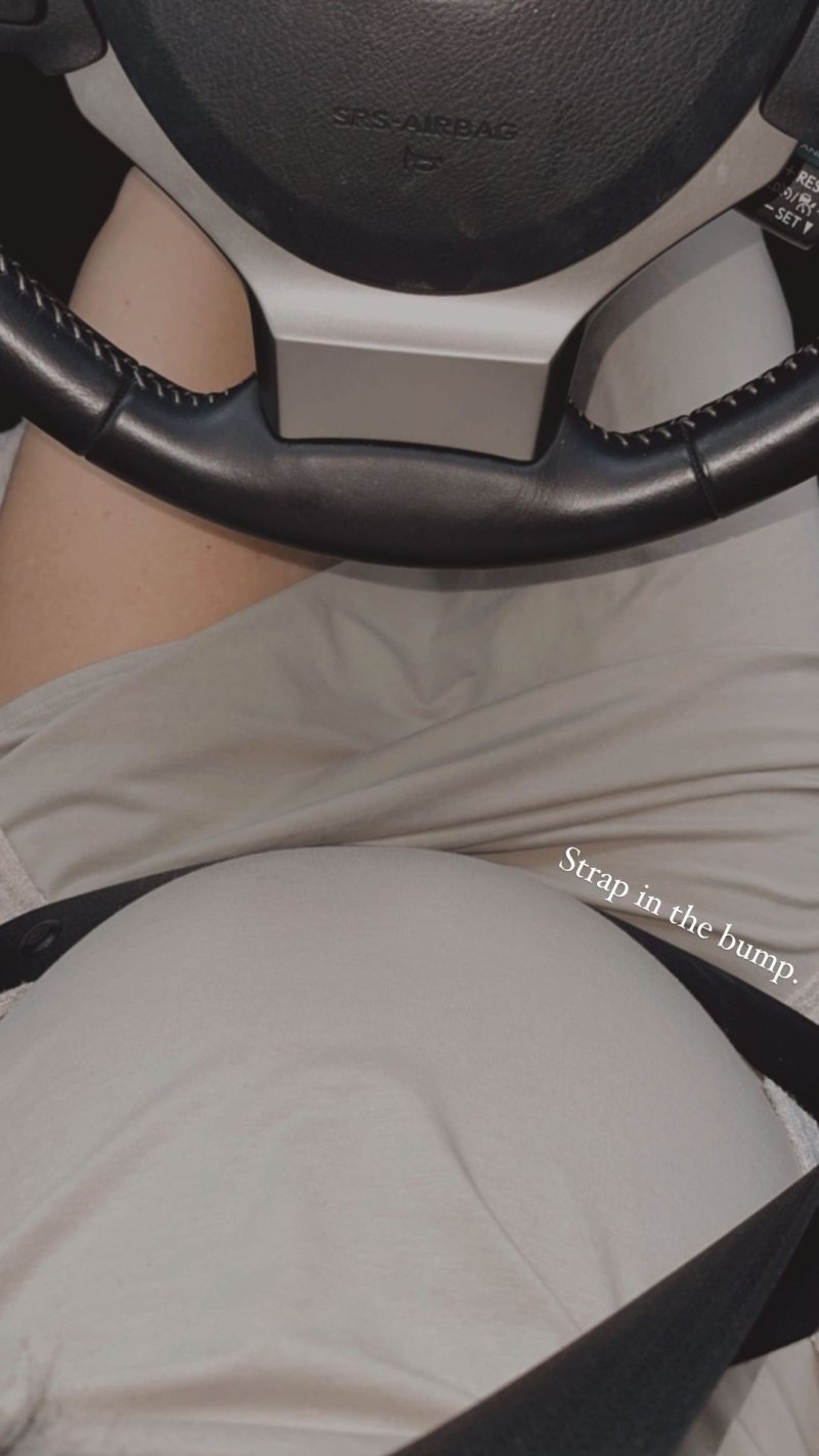 Bachelor's Pregnant Raven Gates Shares Baby Bump Photos Driver's Seat