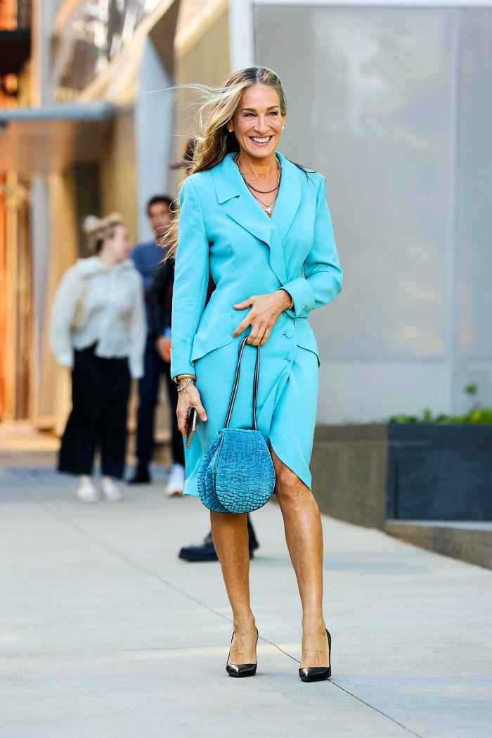 Bright Blue Seems Be SJP New Go To Color SATC Revival
