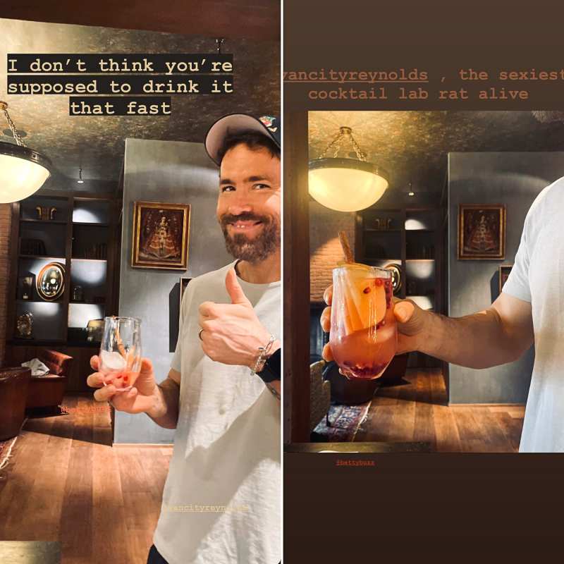 ‘Cocktail Lab Rat!’ Ryan Reynolds Tests Blake Lively’s New Drinks