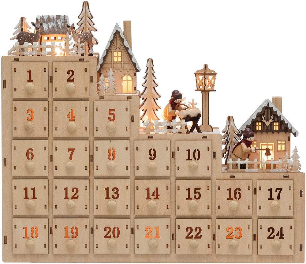 Creative Co-Op Wood Village Advent Calendar