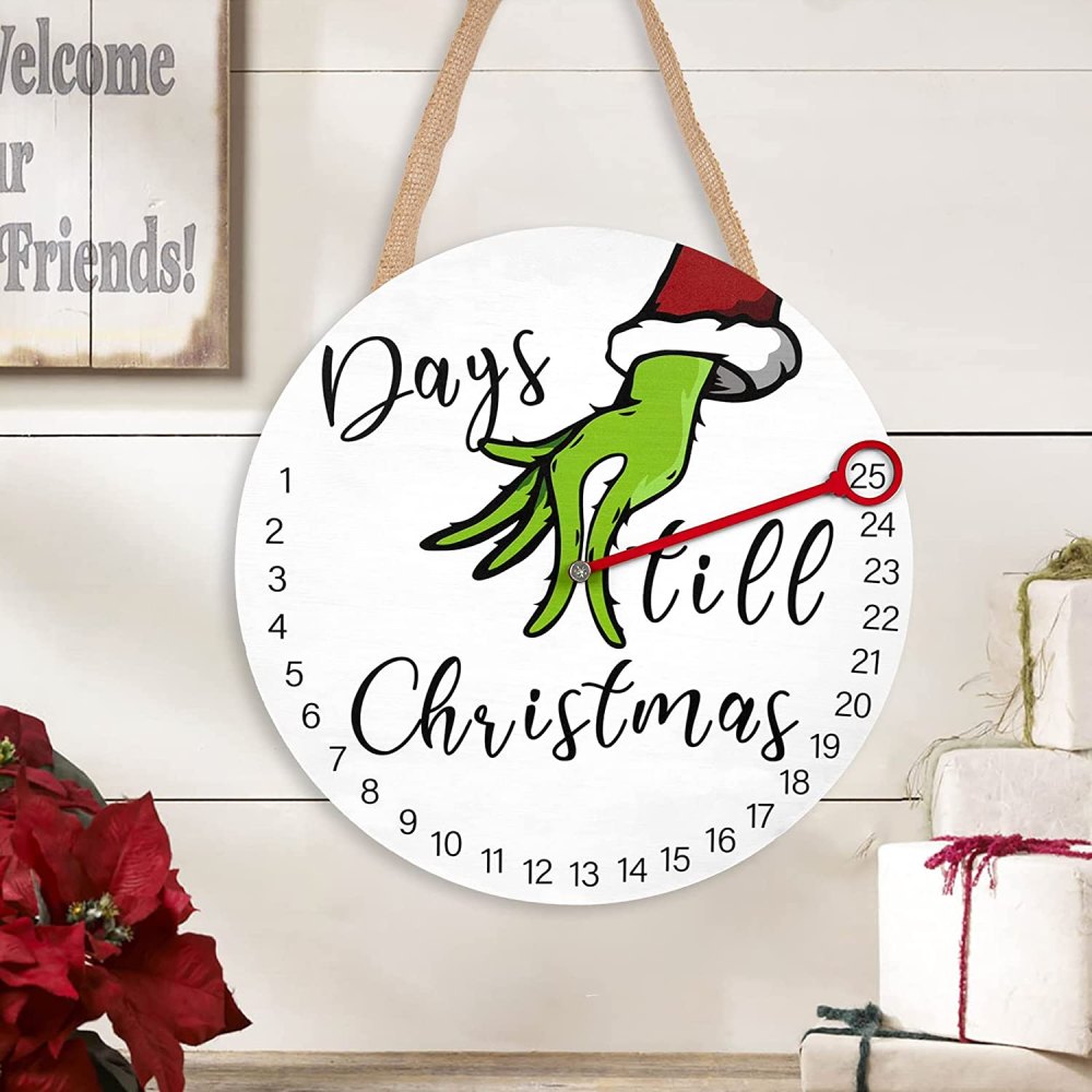 DAZONGE Grinch Christmas Decorations 12'' Hanging Advent Calendar