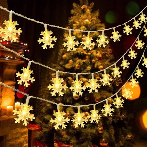 FEIERYA Outdoor Indoor Snowflake Lights
