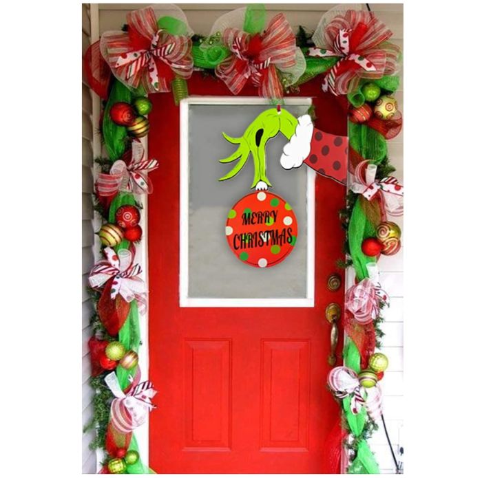 Happy Storm Christmas Door Decoration