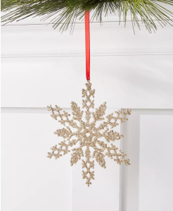 Holiday Lane Glittered Snowflake Ornament