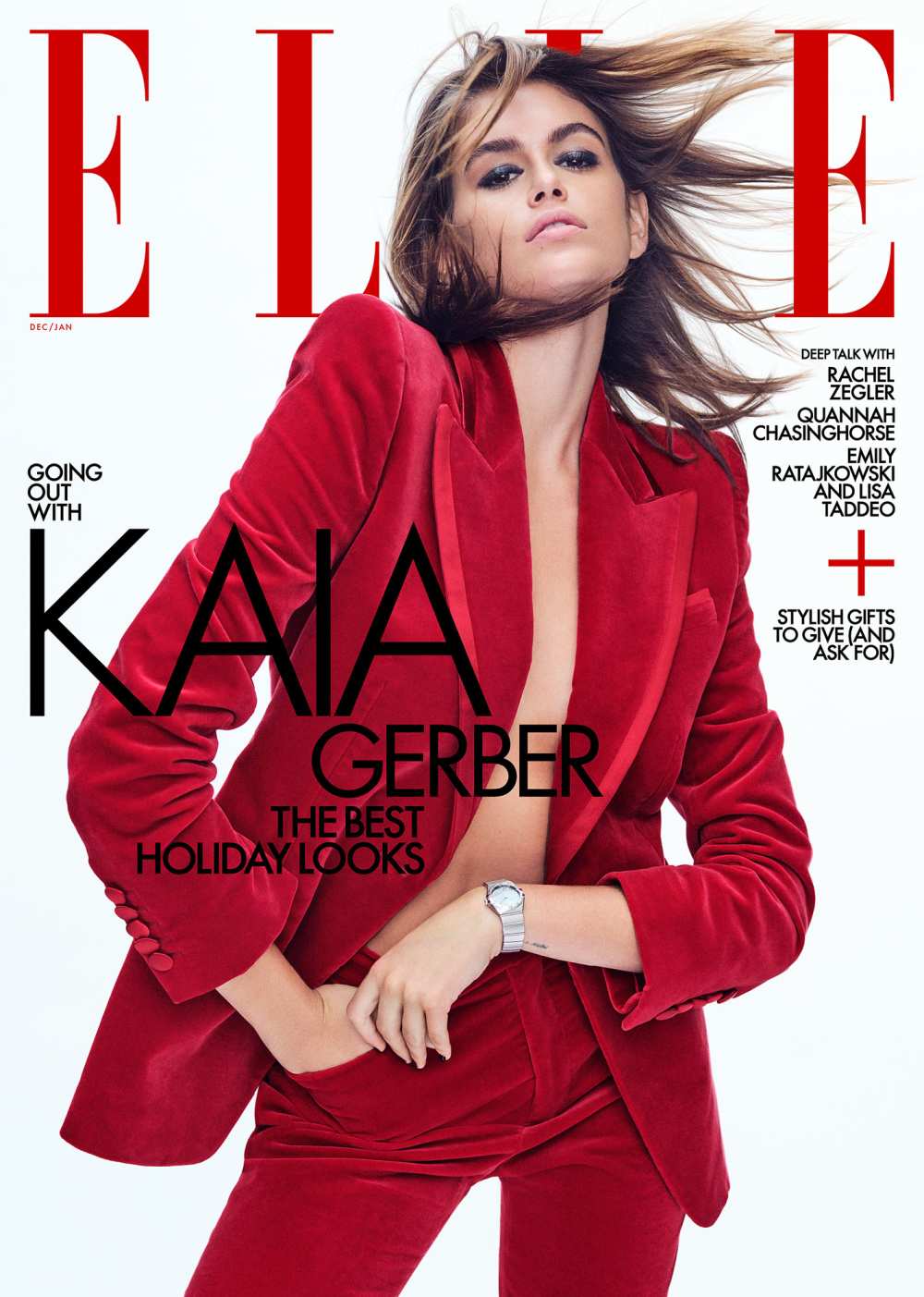 Kaia Gerber Wears Gwyneth Paltrow Red Gucci Suit From 1996 VMAs