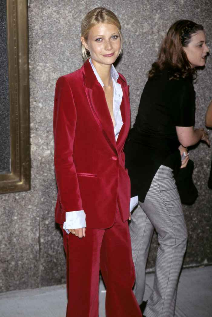 Kaia Gerber Wears Gwyneth Paltrow Red Gucci Suit From 1996 VMAs