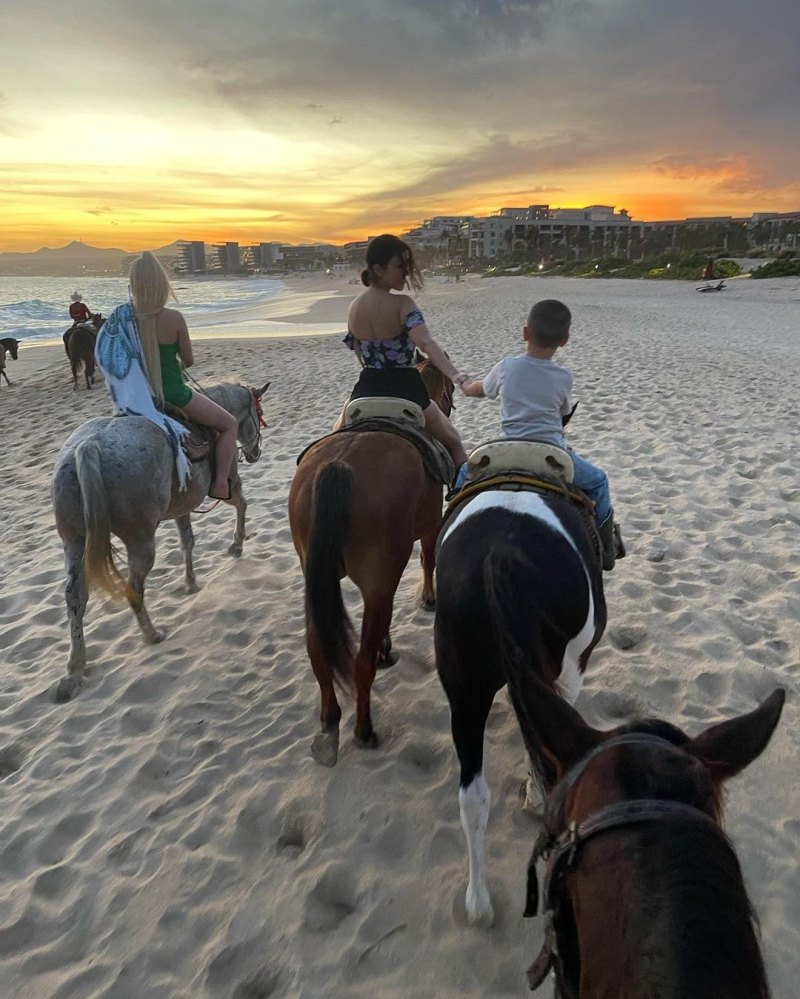 Kourtney Kardashian and Travis Barker's Cabo Family Trip Horse Play
