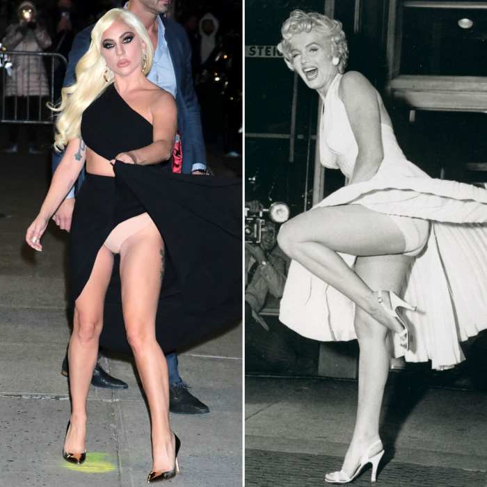 Lady Gaga Has a Marilyn Monroe Wardrobe Malfunction in New York City