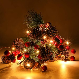 Luditek 6.5FT 20 LED Christmas Garland with Lights