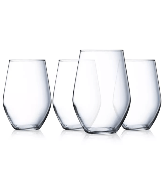 Luminarc Concerto Stemless Wine Glasses, Set of 4