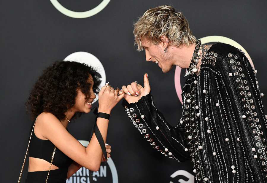 Machine Gun Kelly and daughter Casie Colson Baker 2021 American Music Awards Red Carpet 2