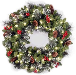 National Tree Company Pre-Lit Artificial Christmas Wreath