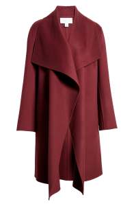Nordstrom Signature Cascade Collar Double Face Wool & Cashmere Coat