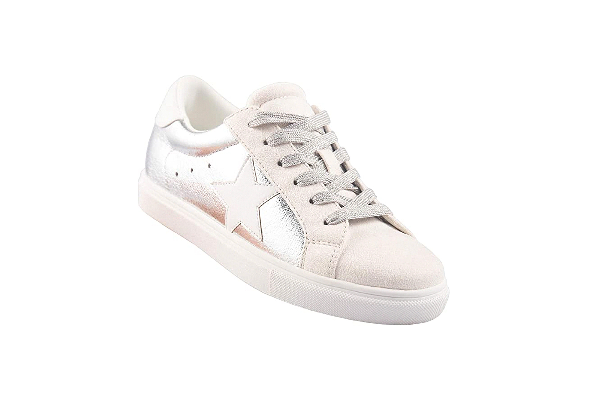 PARTY Women's Fashion Star Sneaker Lace Up Low Top Comfortable Cushioned Walking Shoes 