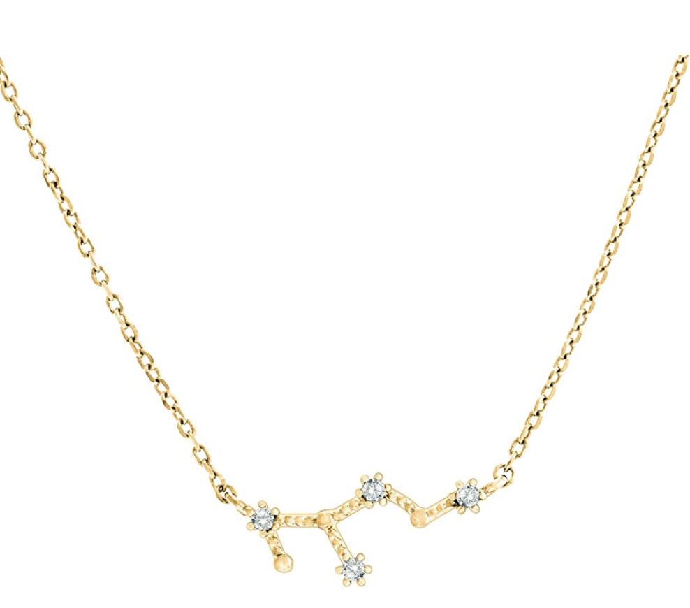 PAVOI 14K Gold Plated Astrology Constellation Horoscope Zodiac Necklace