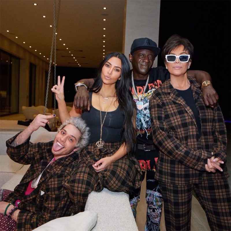 Pete Davidson Celebrated His 28th Birthday With Kim Kardashian and Kris Jenner Flavor Flav Instagram Meeting the Momager Rumored Romance