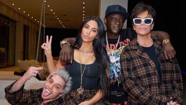Pete Davidson Celebrated His 28th Birthday With Kim Kardashian and Kris Jenner Flavor Flav Instagram