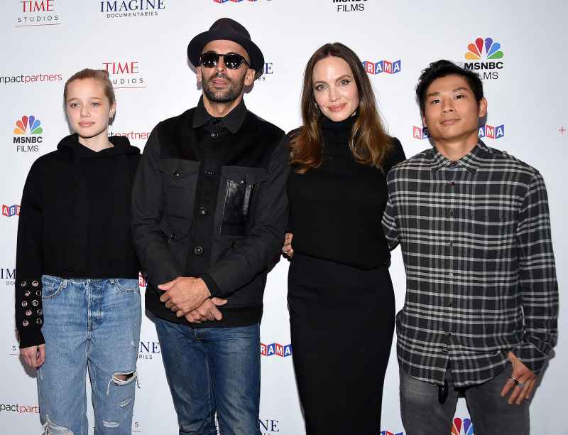 Red Carpet Smiles Angelina Jolie Brings Shiloh and Pax to Paper and Glue Documentary Premiere