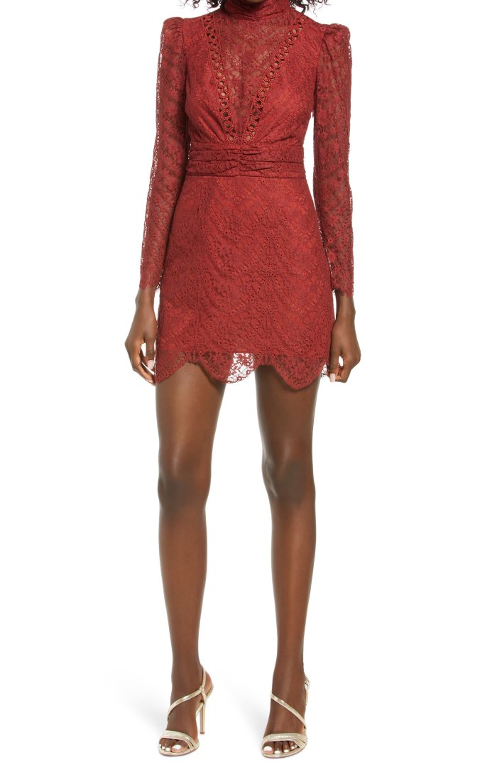 15 Nordstrom Black Friday Deals to Shop Today 1 Saylor Celia Lace Long Sleeve Cotton Blend Cocktail MInidress