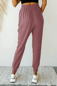 MIROL Women's Active Drawstring Waist Waffle Knit Sweatpants