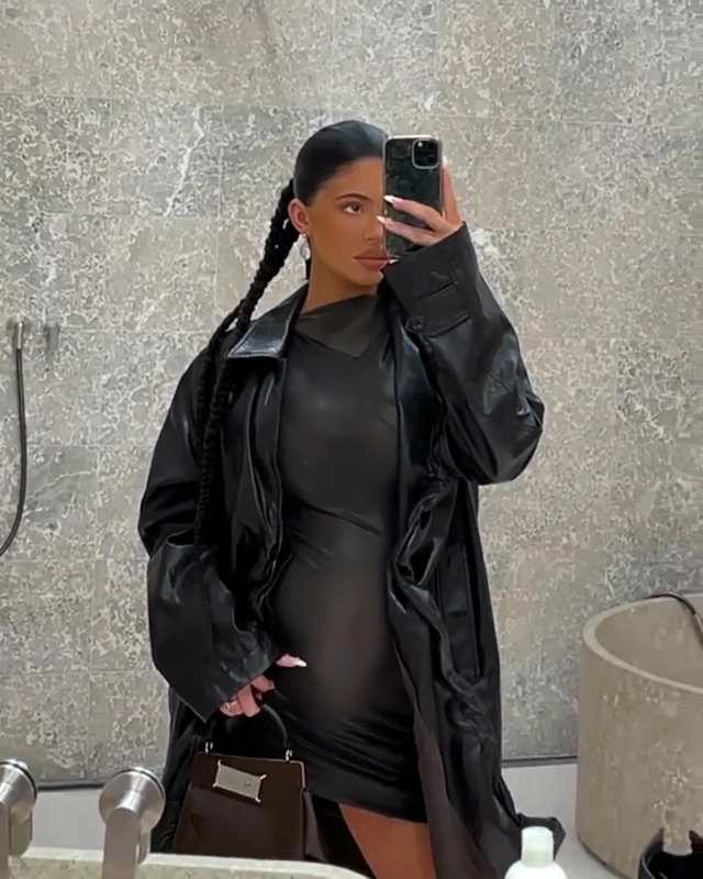 All Leather Look! See Pregnant Kylie Jenner’s ‘Date Night’ Style