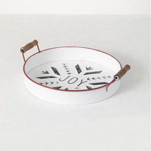 Sullivans Joy Snowflake Metal Tray