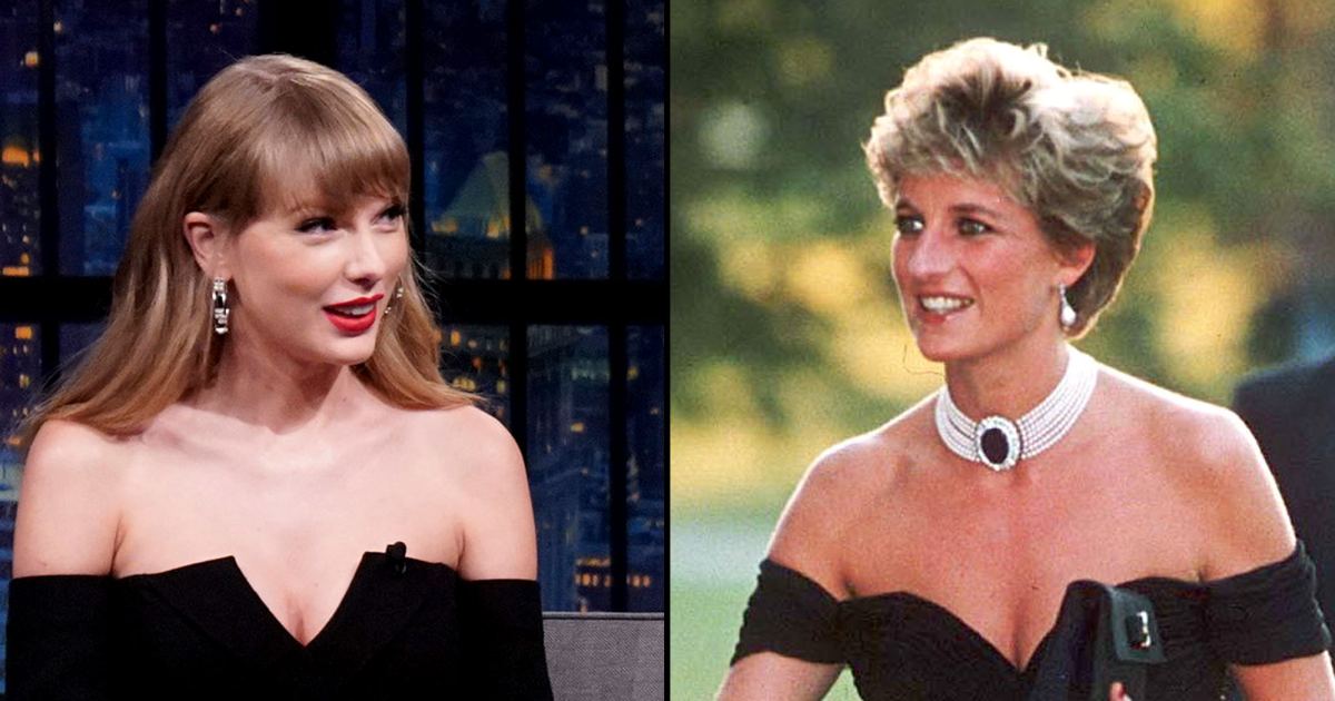 taylor swift princess diana dress Fans Say Taylor Swift Is 'Giving Princess Diana' in a 'Revenge Dress' in Candid New Photos