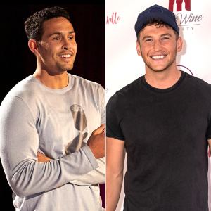 Thomas Jacobs Hugs Girlfriend Becca Kufrin’s Ex Blake Horstmann At Ben Higgins’ Wedding