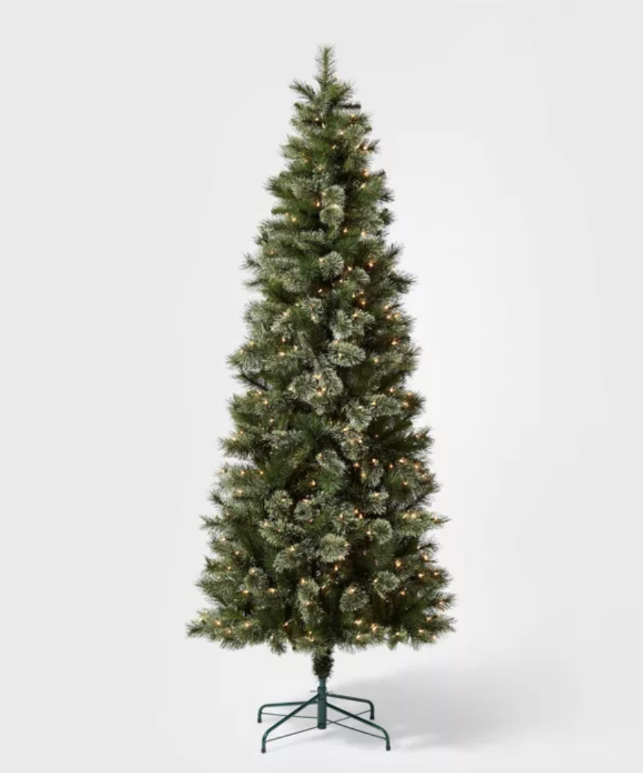 Wondershop 7.5ft Pre-lit Artificial Christmas Tree Slim Virginia Pine