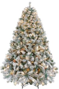 YAHEETECH Pre-lit Artificial Christmas Tree