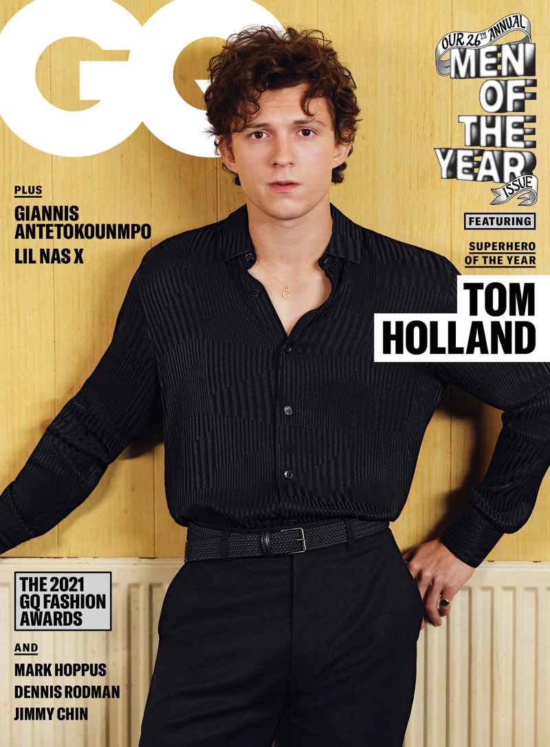 Zendaya Sweetly Supports BF Tom Holland Magazine Cover Look GQ Men of the Year 2021