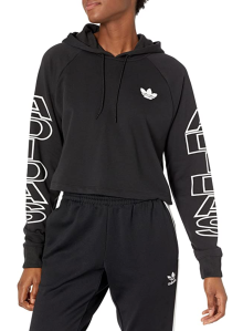 adidas Originals Women's Cropped Letter Hoodie