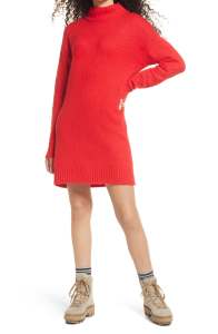 BP. Easy Crewneck Long Sleeve Sweater Dress