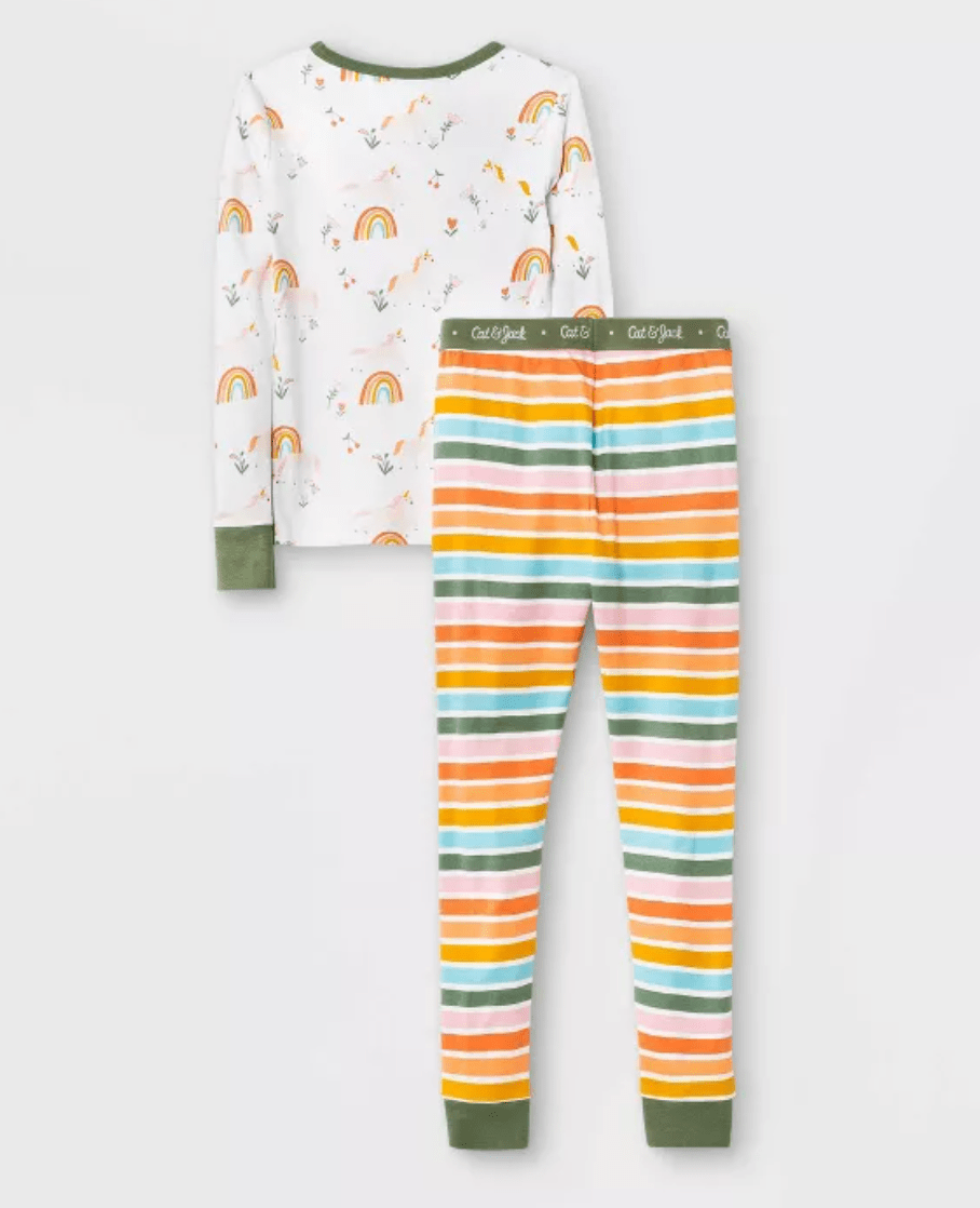 Cat & Jack™ Girls' 2pc Unicorn Pillow Fort Tight Fit Pajama Set